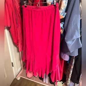 pink barbie y2k faux wrap  skirt  XXL
